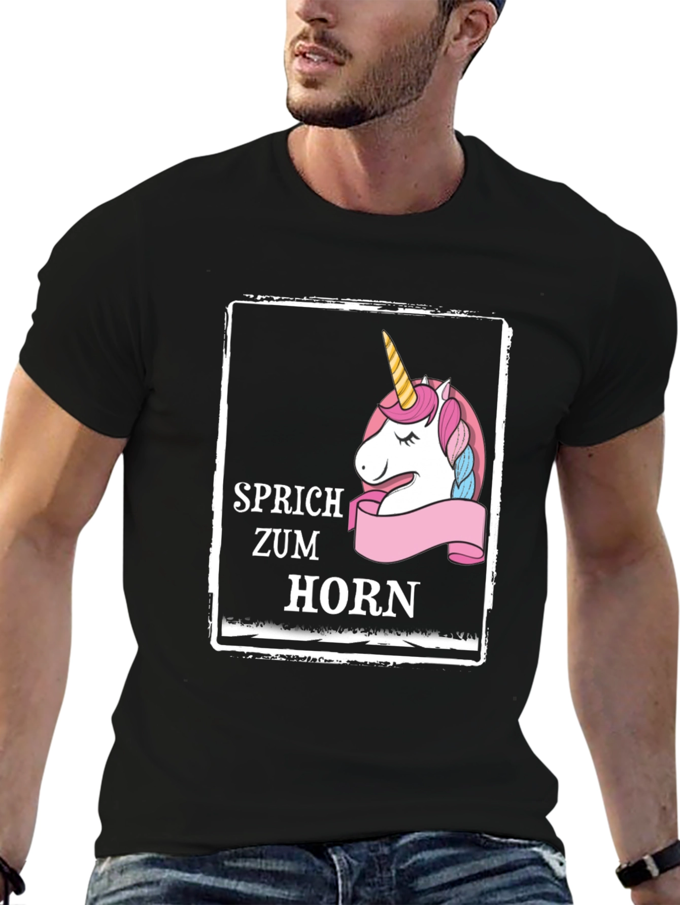 Unicorn Horn Black T-Shirt