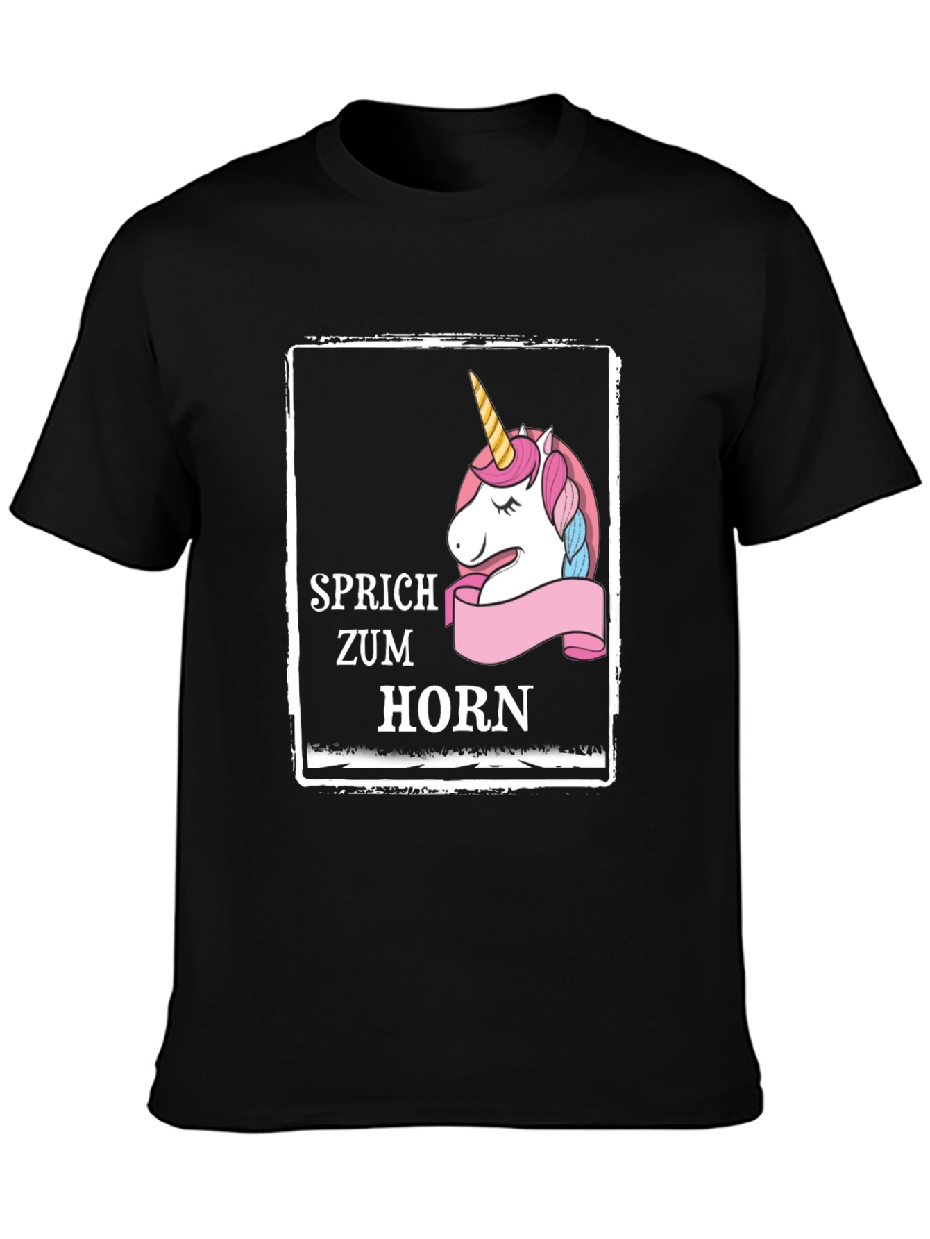 Unicorn Horn Black T-Shirt