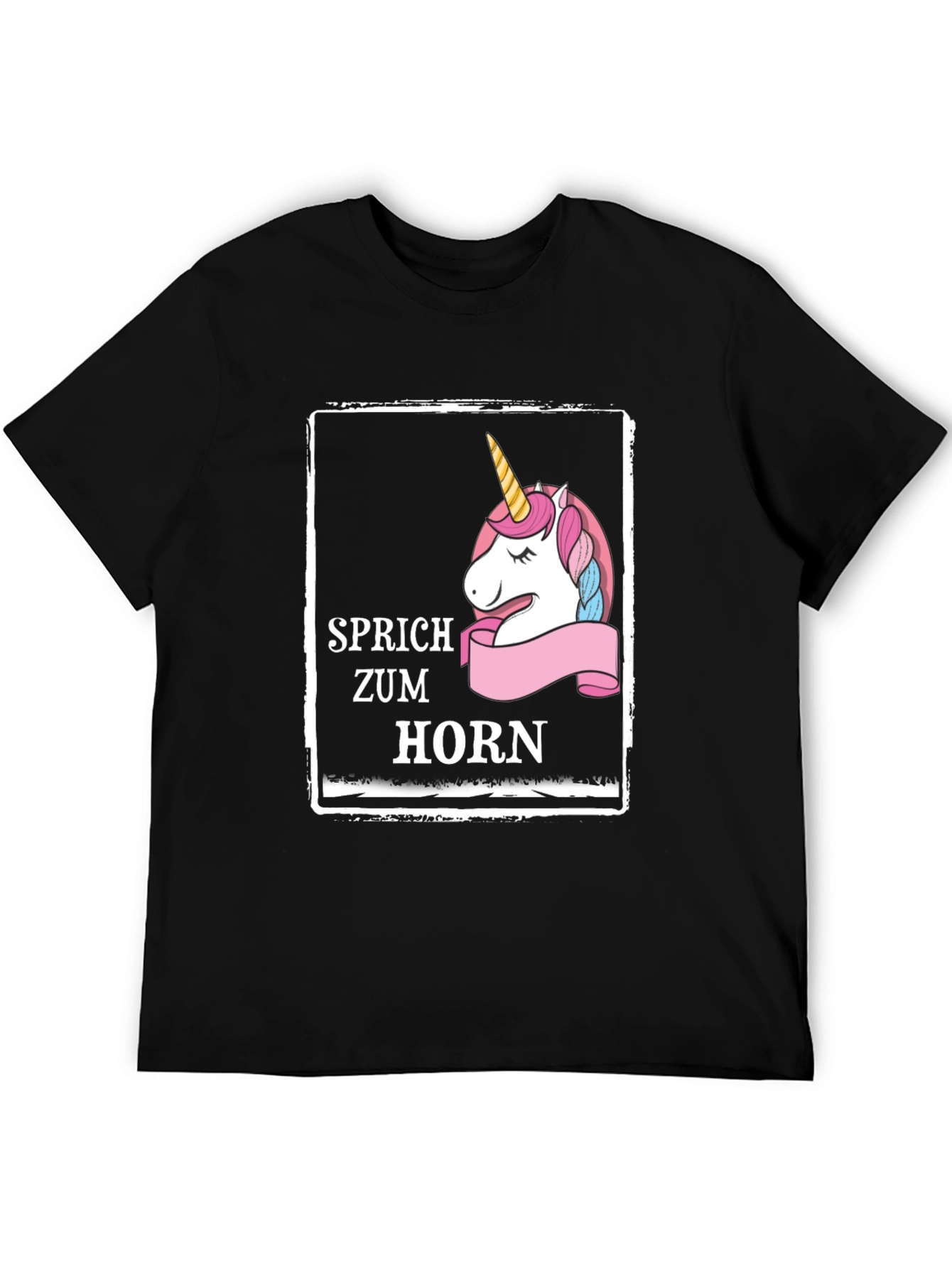 Unicorn Horn Black T-Shirt