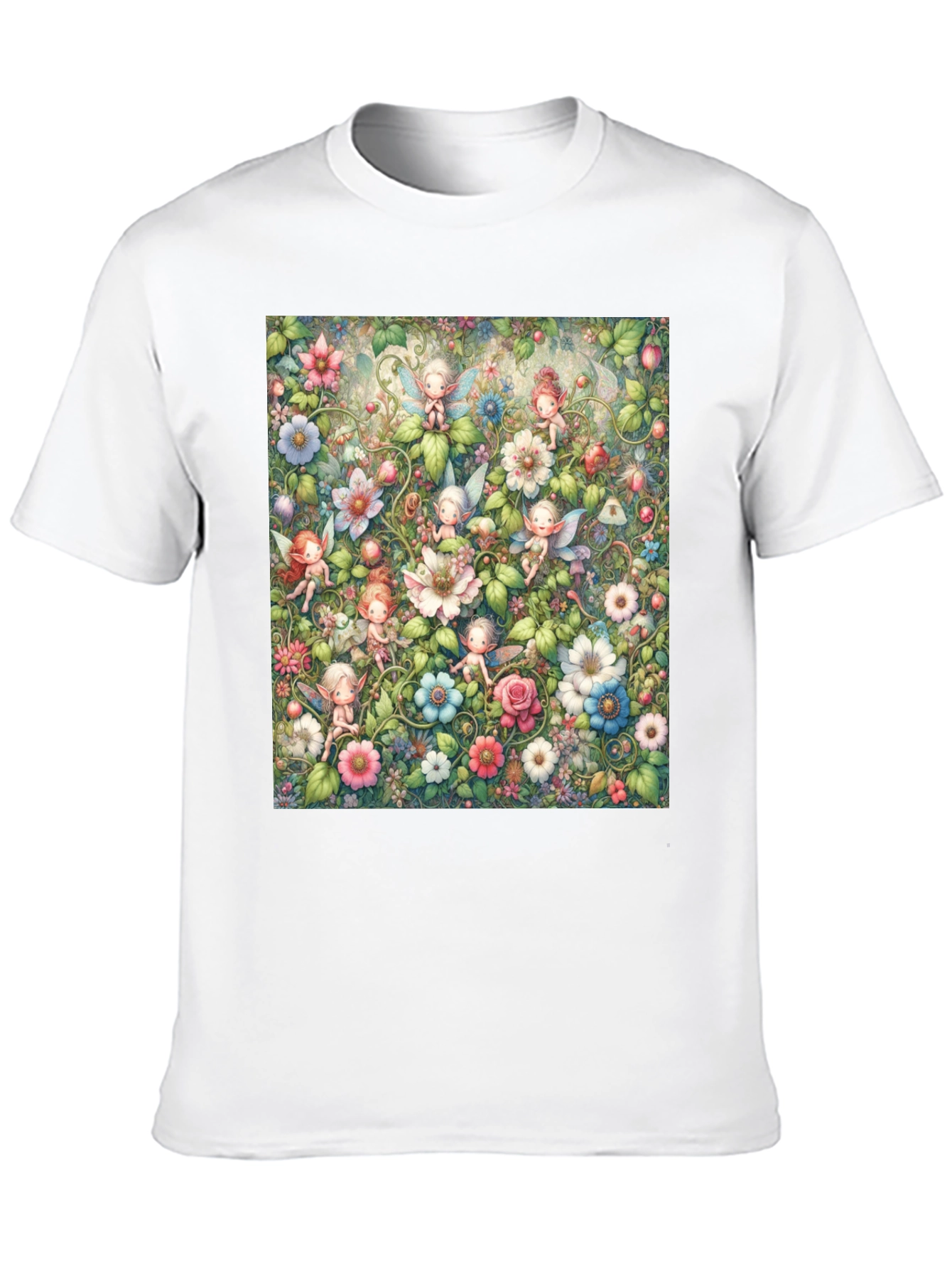 Fairy Garden T-Shirt - Whimsical Floral Design
