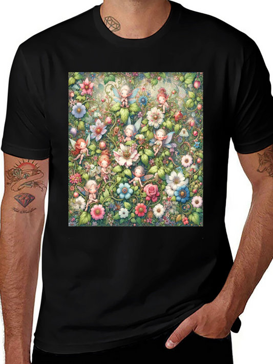 Fairy Garden T-Shirt - Whimsical Floral Design