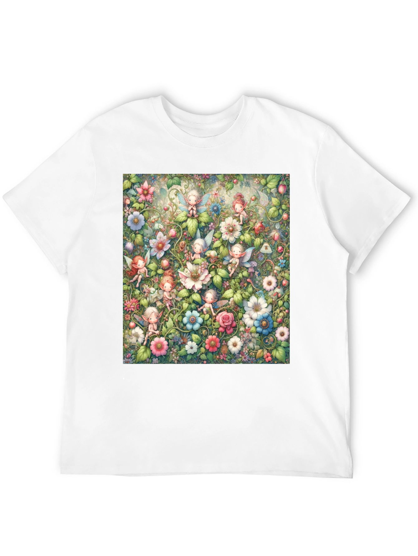 Fairy Garden T-Shirt - Whimsical Floral Design