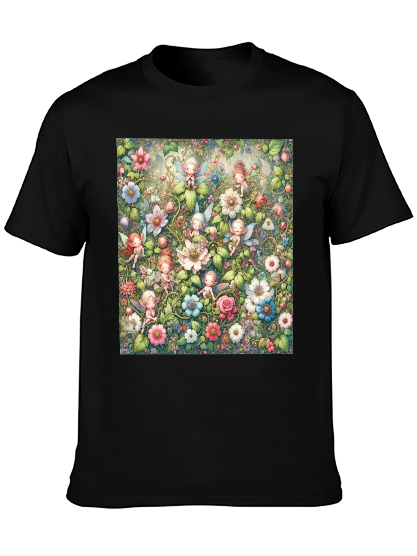 Fairy Garden T-Shirt - Whimsical Floral Design