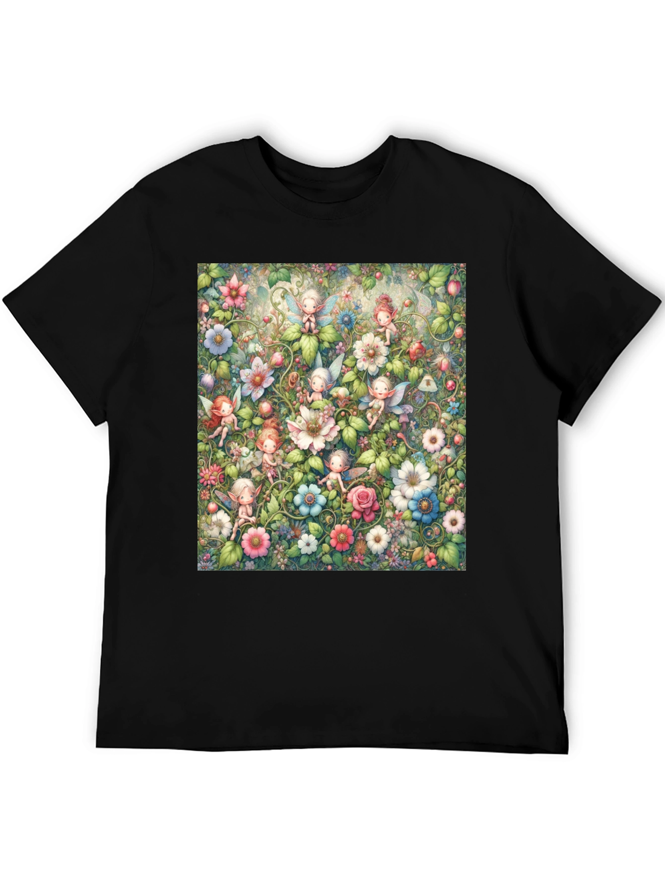 Fairy Garden T-Shirt - Whimsical Floral Design
