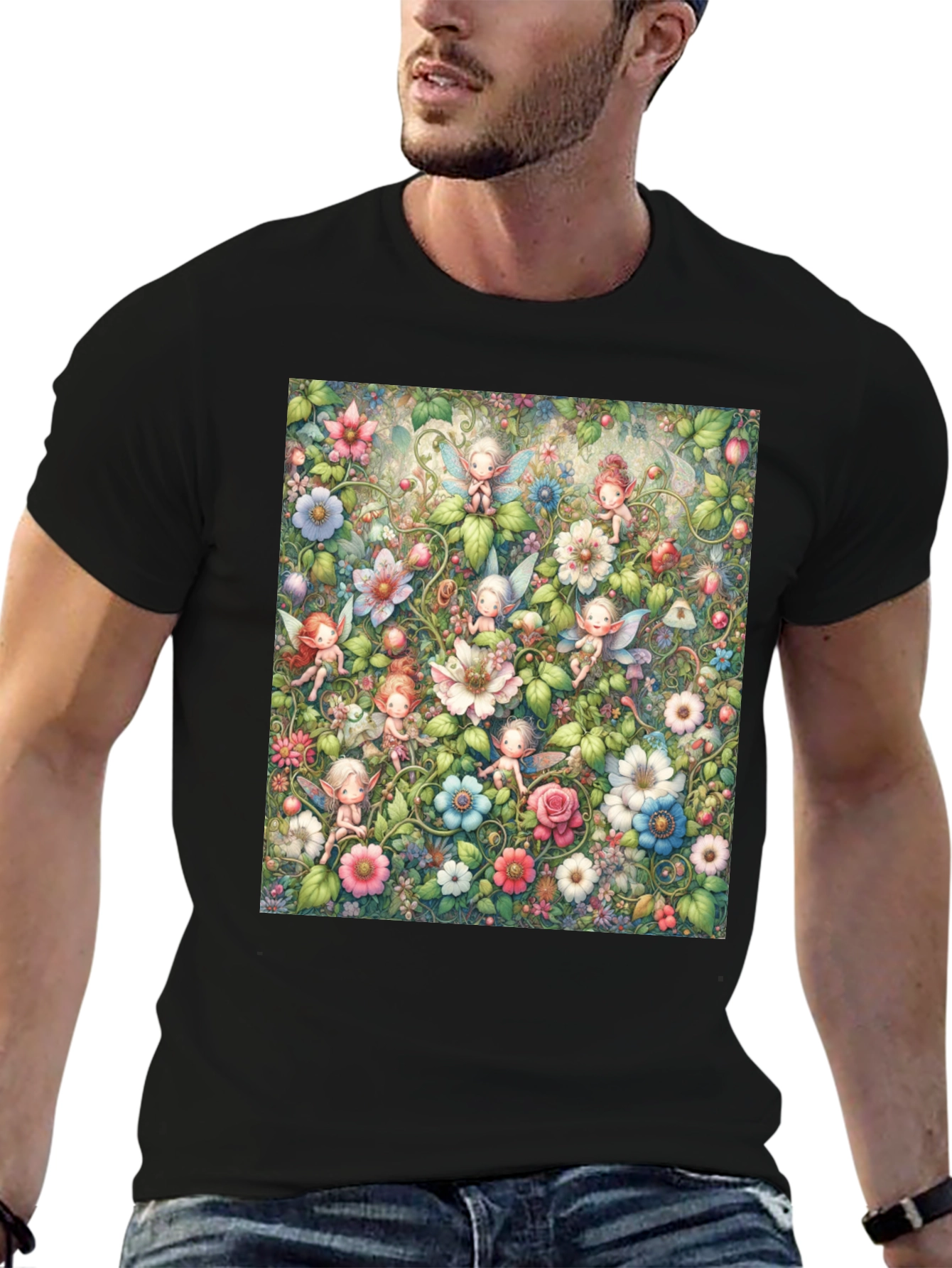 Fairy Garden T-Shirt - Whimsical Floral Design