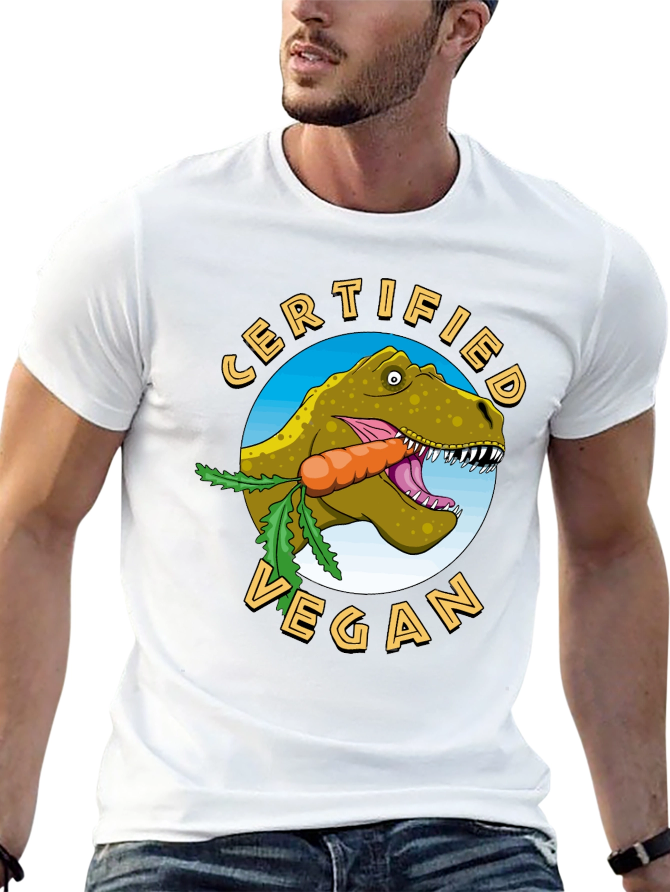 Certified Vegan Dinosaur T-Shirt