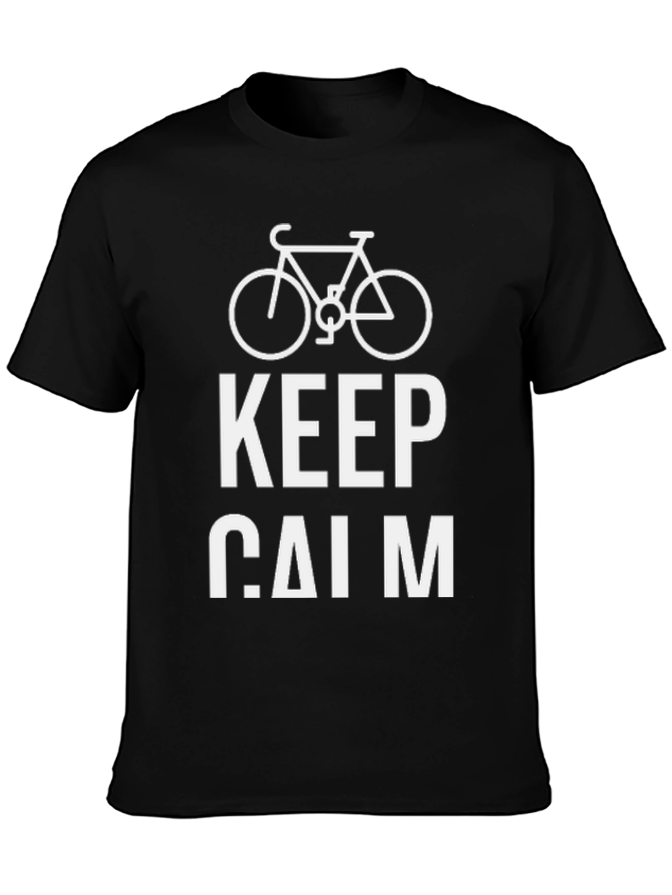 Keep Calm T-Shirt - Bicycle Graphic