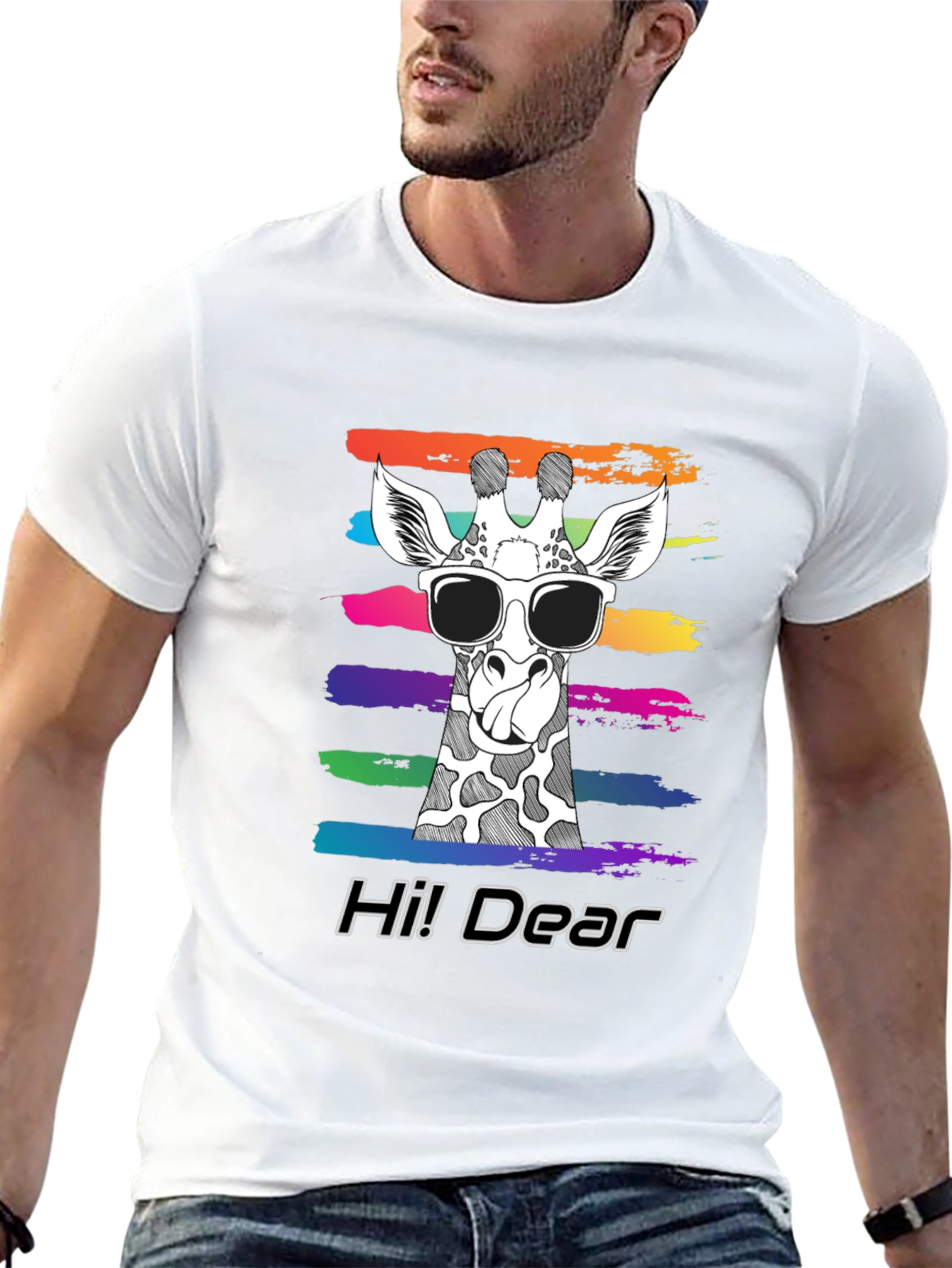 Cool Giraffe Tee - Hi Dear Graphic T-Shirt