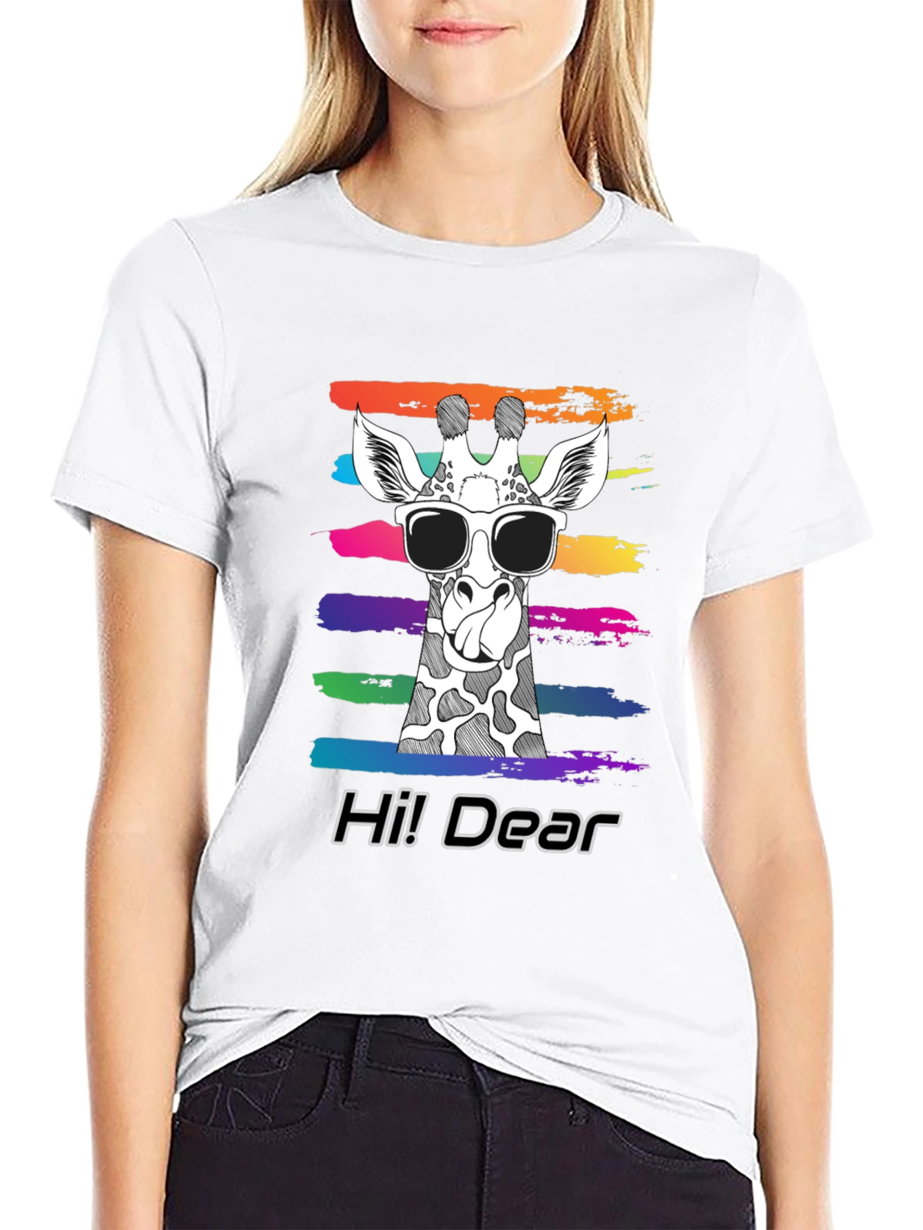 Cool Giraffe Tee - Hi Dear Graphic T-Shirt