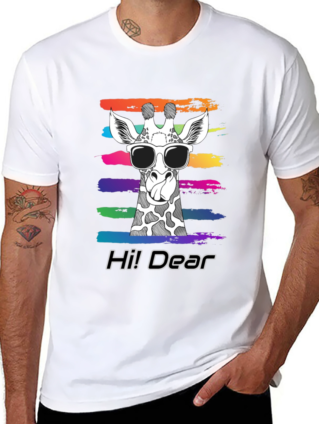 Cool Giraffe Tee - Hi Dear Graphic T-Shirt