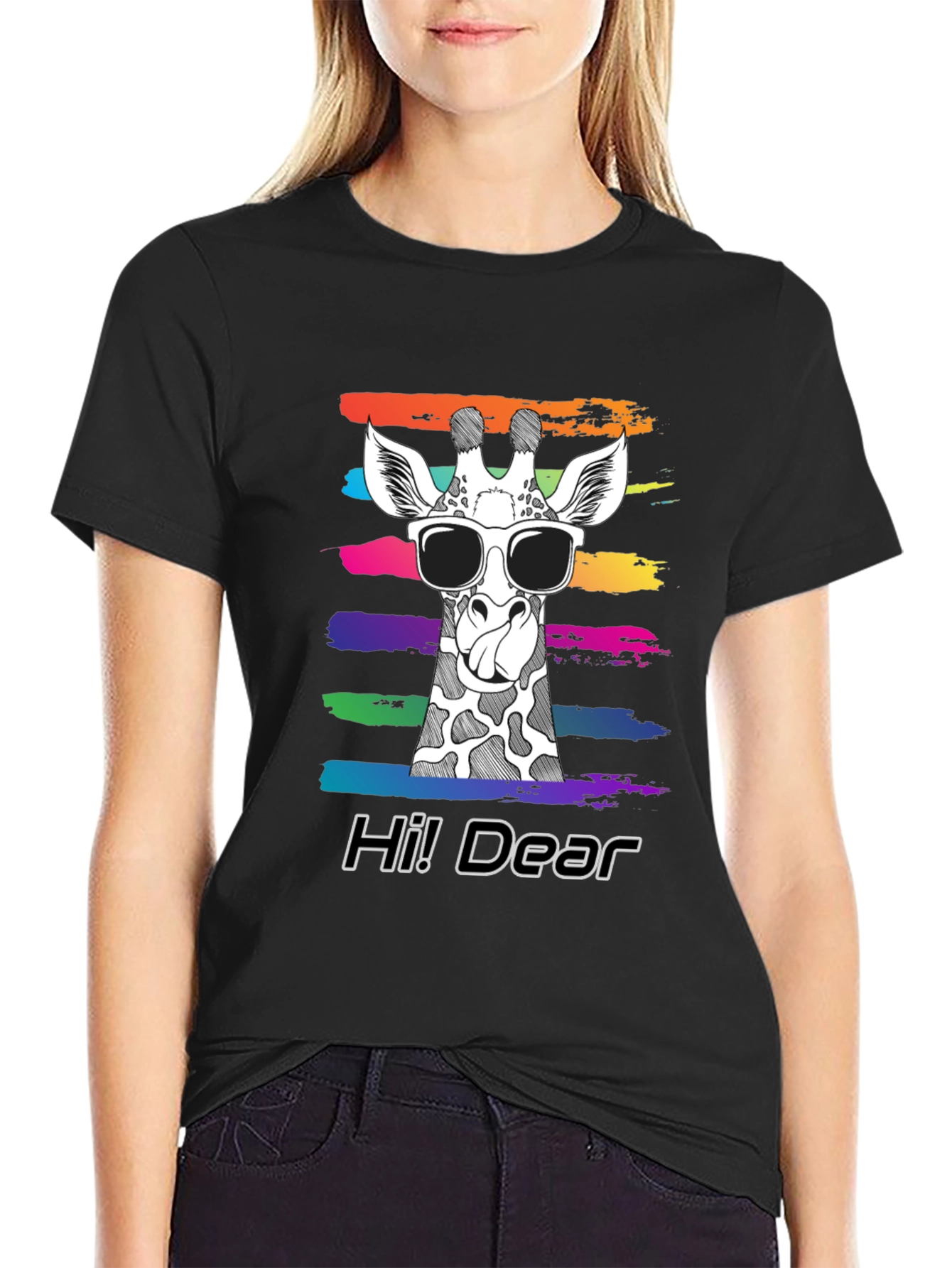 Cool Giraffe Tee - Hi Dear Graphic T-Shirt