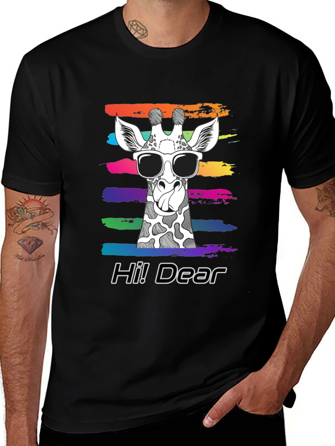 Cool Giraffe Tee - Hi Dear Graphic T-Shirt
