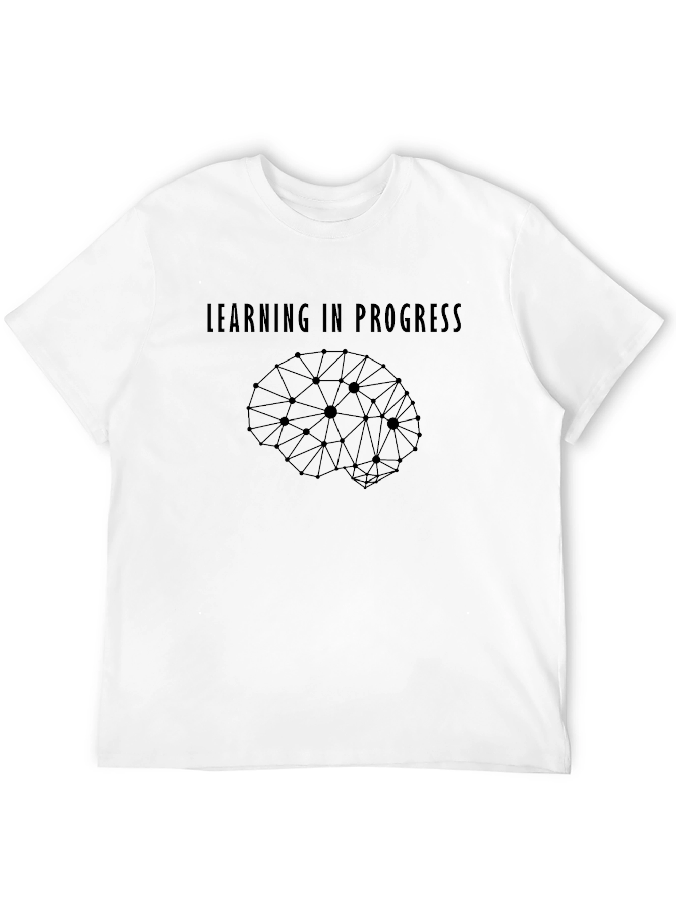Learning in Progress Brain Graphic Tee - Black