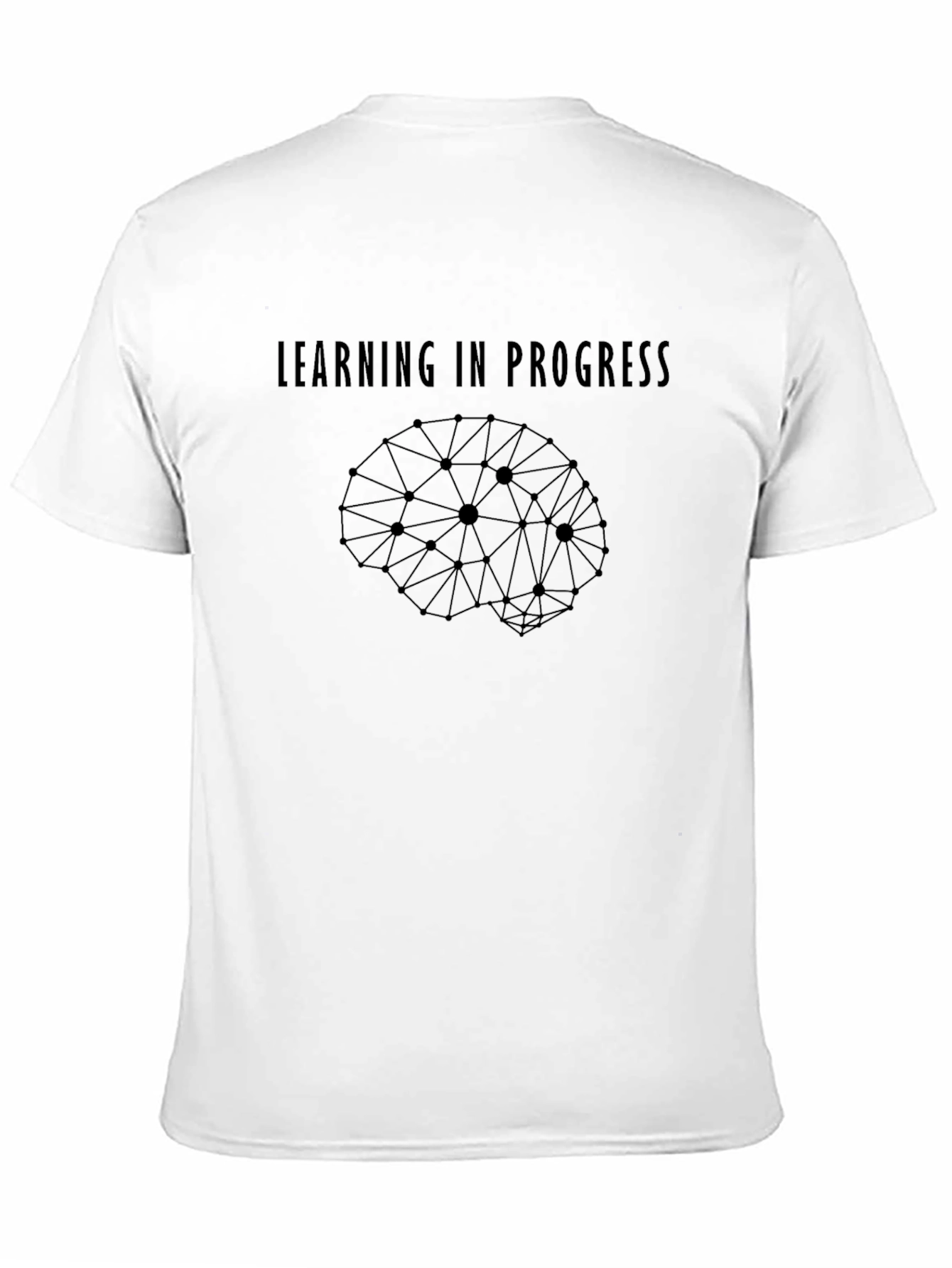Learning in Progress Brain Graphic Tee - Black