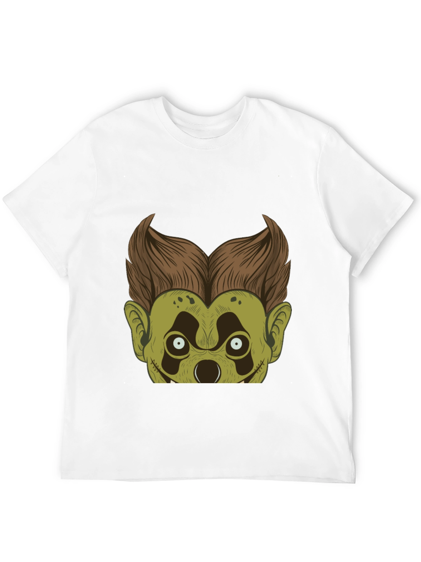 Monster Character Graphic Tee - Black Cotton Blend