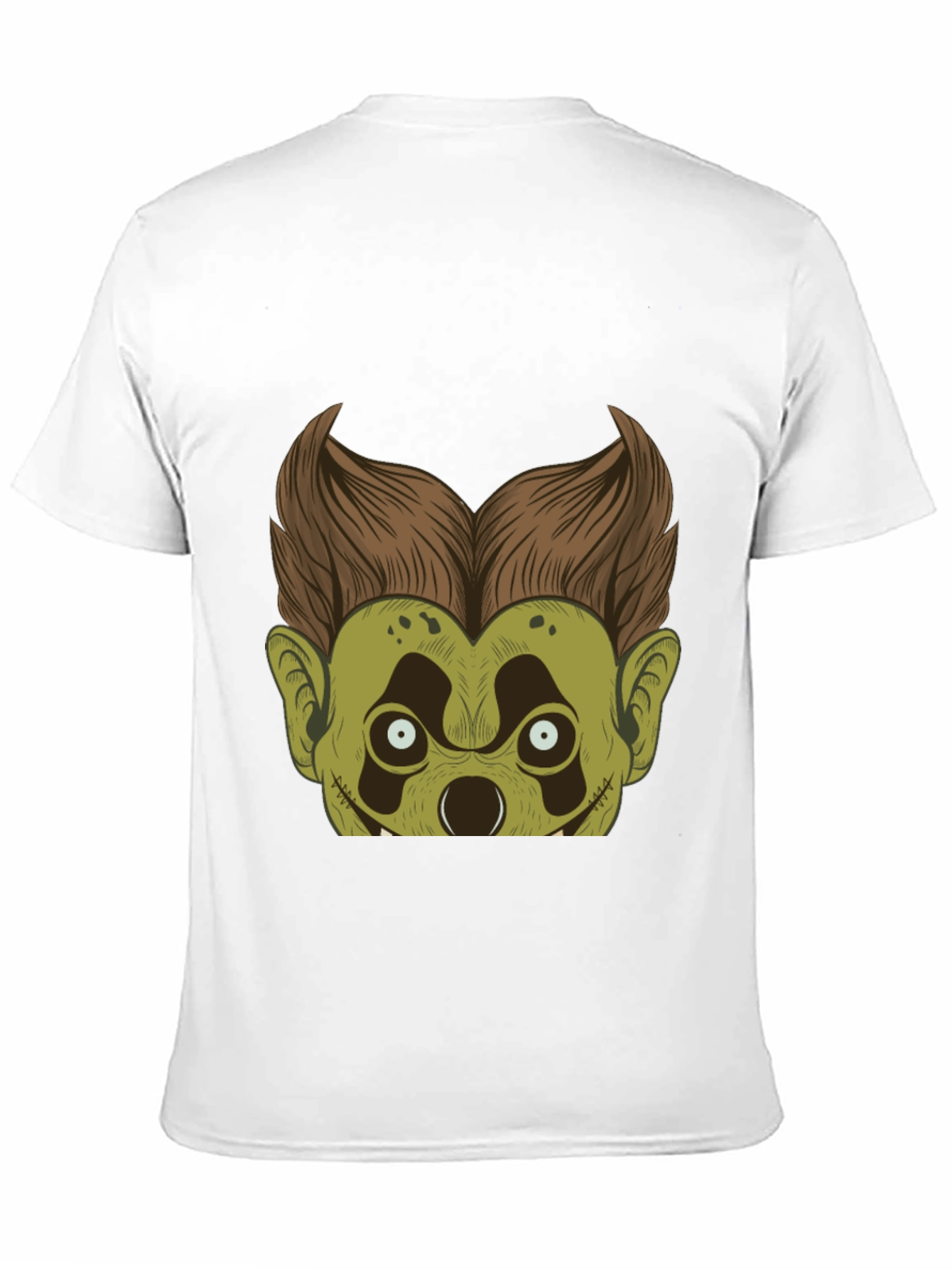 Monster Character Graphic Tee - Black Cotton Blend