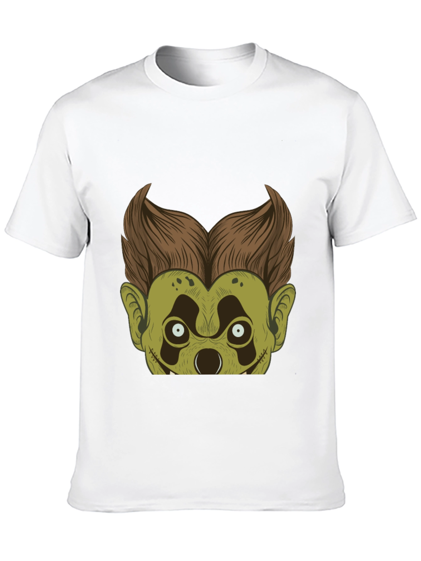 Monster Character Graphic Tee - Black Cotton Blend