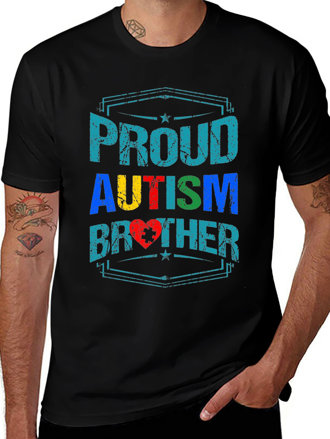 Proud Autism Brother T-Shirt - Awareness Support