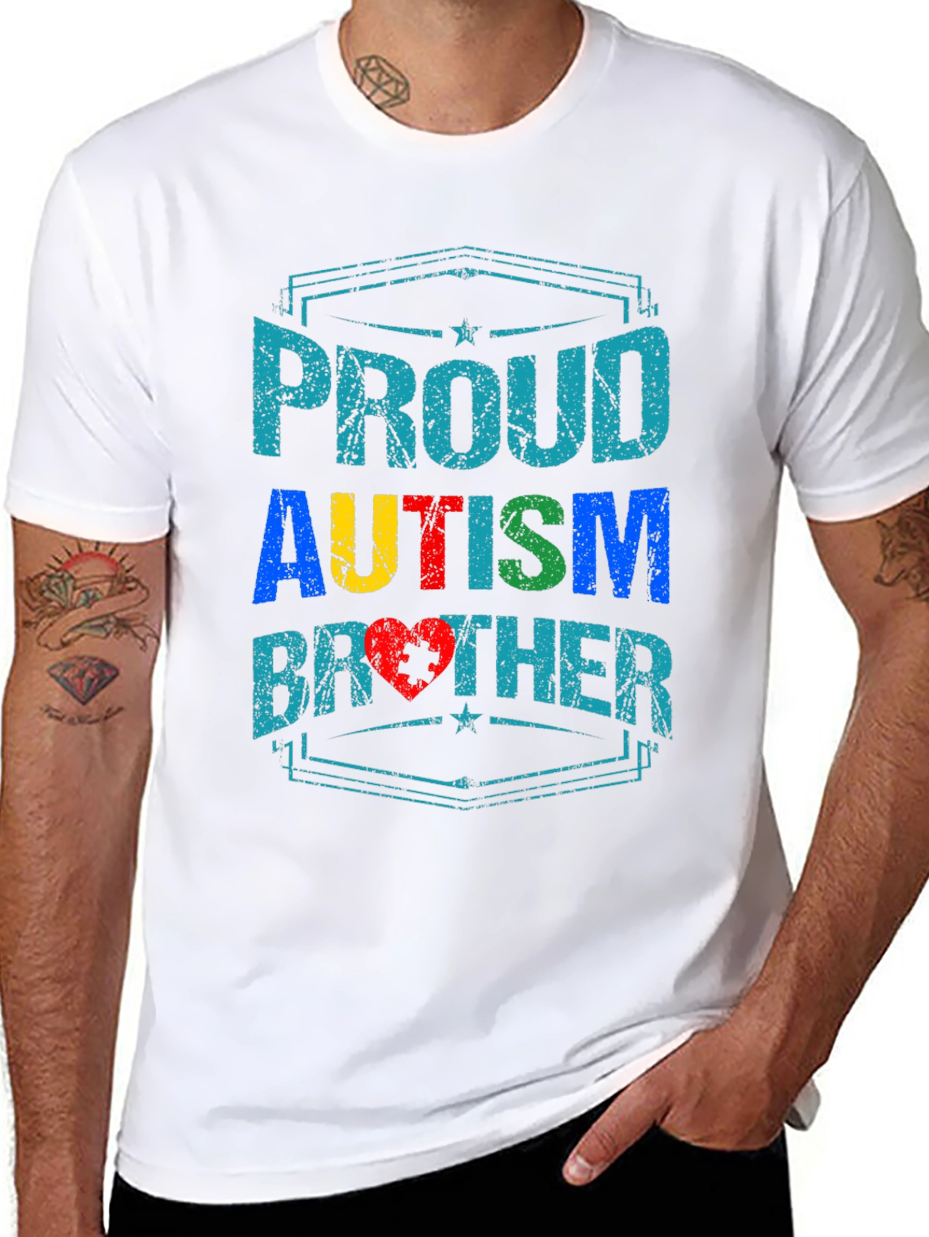 Proud Autism Brother T-Shirt - Awareness Support
