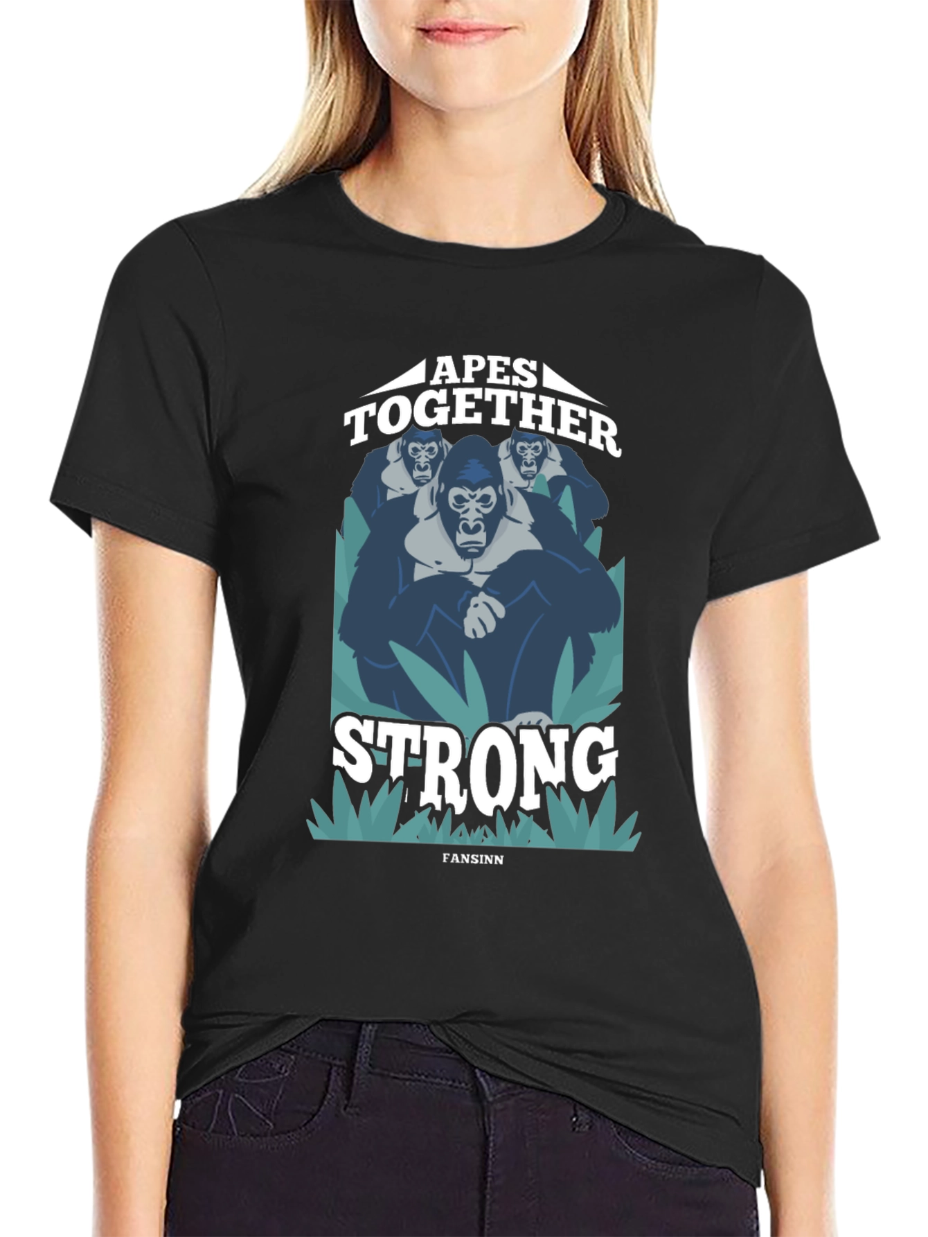Apes Together Strong Graphic Tee - Black