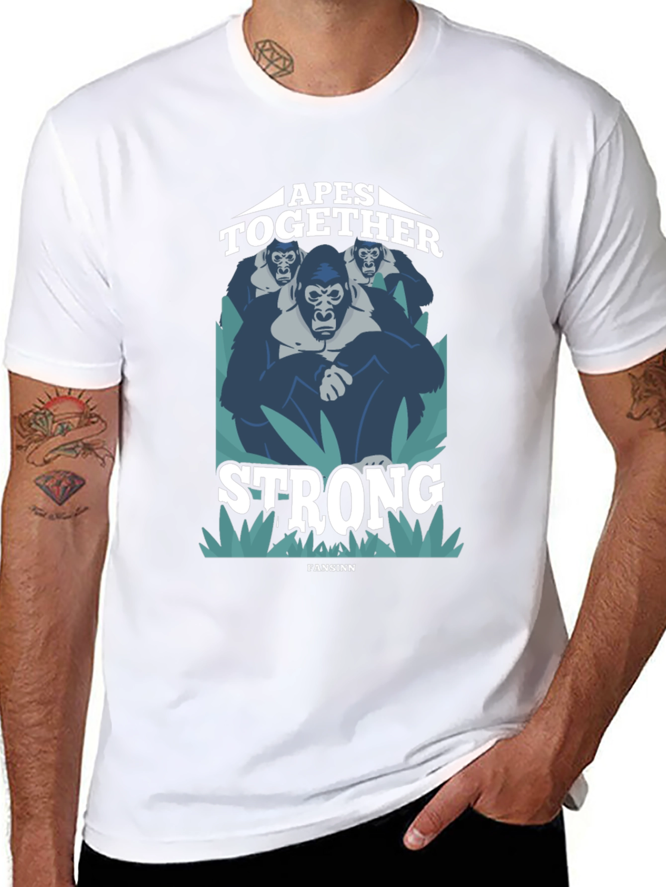 Apes Together Strong Graphic Tee - Black