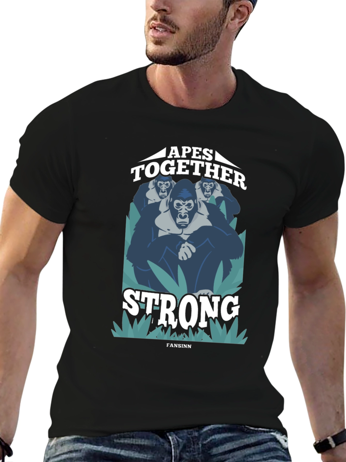 Apes Together Strong Graphic Tee - Black