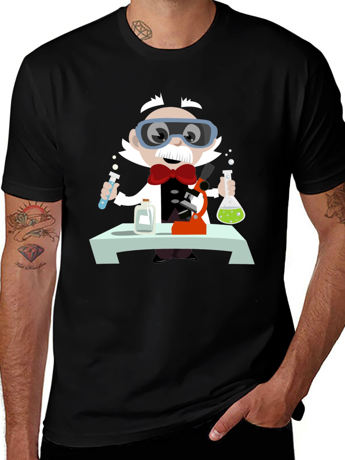 Mad Scientist T-Shirt - Novelty Cartoon Tee