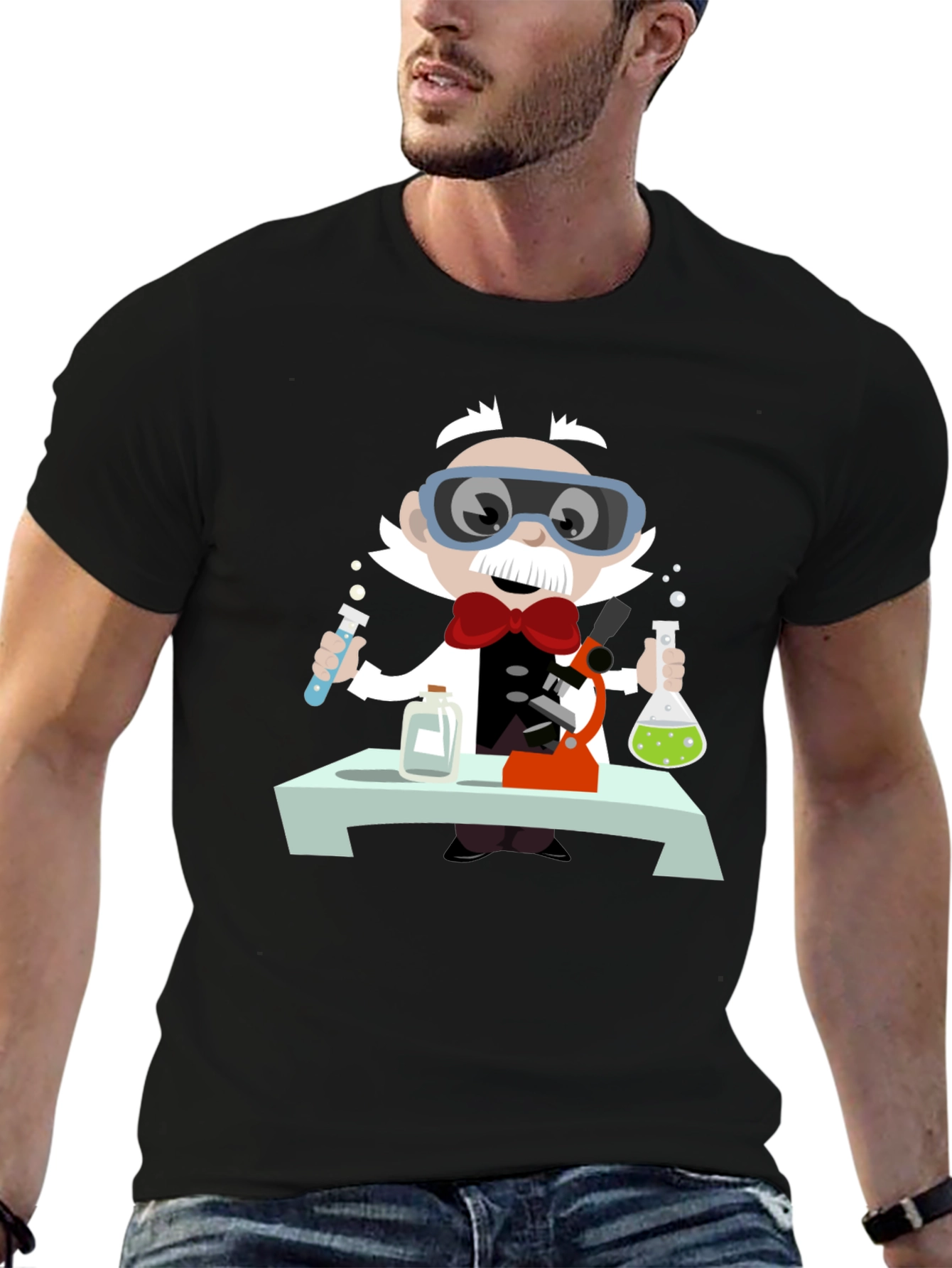 Mad Scientist T-Shirt - Novelty Cartoon Tee