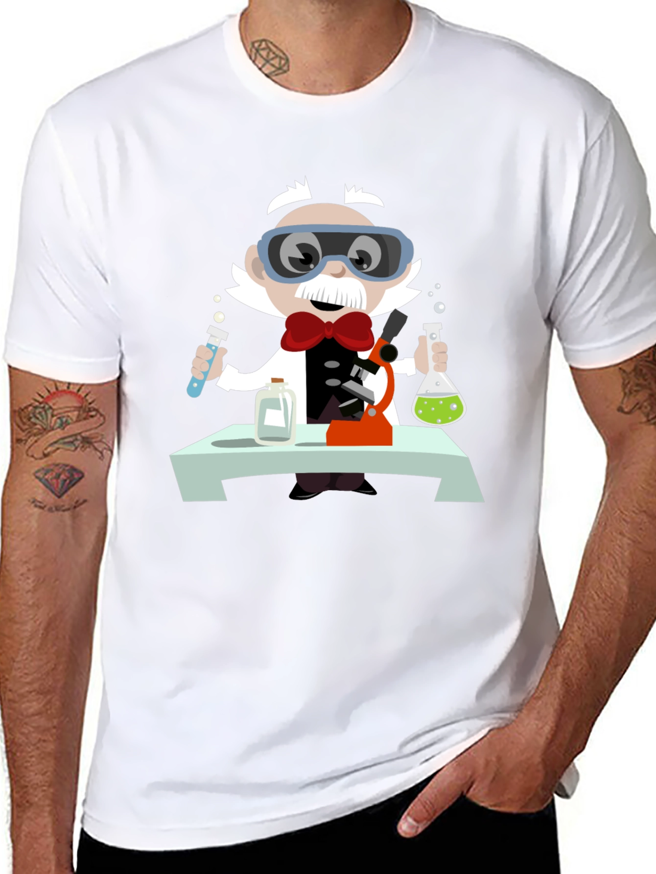 Mad Scientist T-Shirt - Novelty Cartoon Tee
