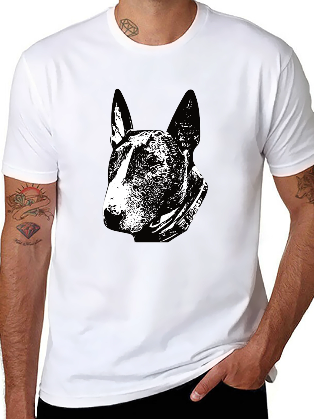Dog Lovers Black Graphic T-Shirt