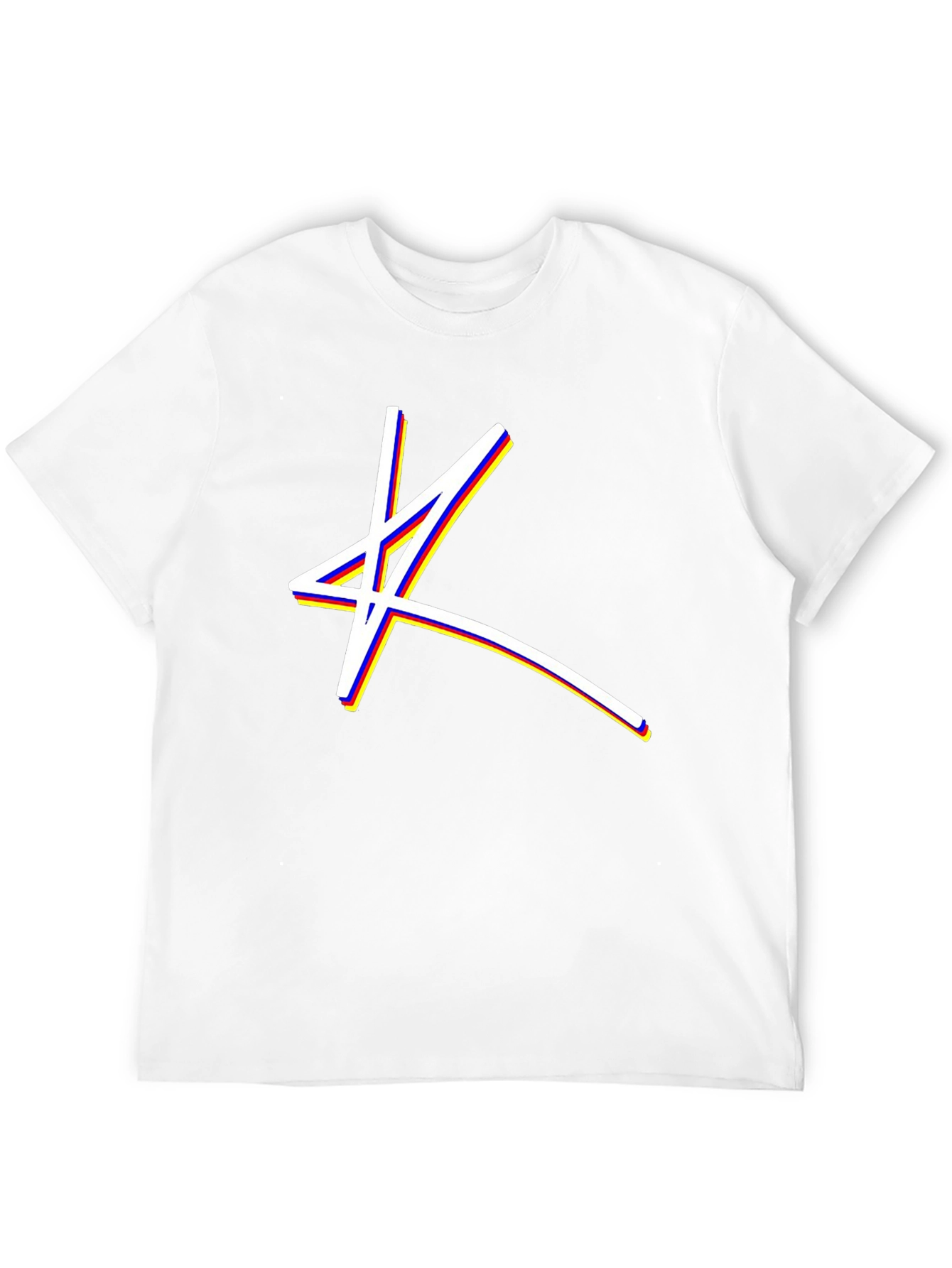 Abstract Star Graphic Black T-Shirt