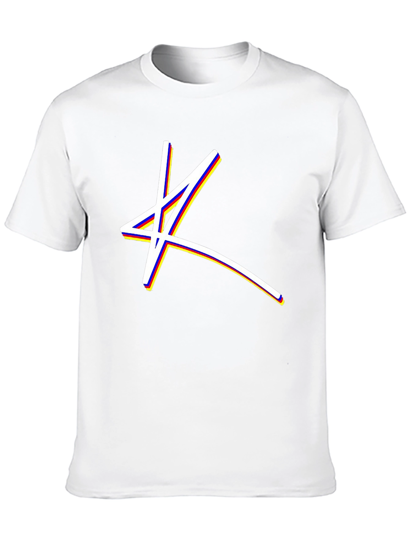 Abstract Star Graphic Black T-Shirt