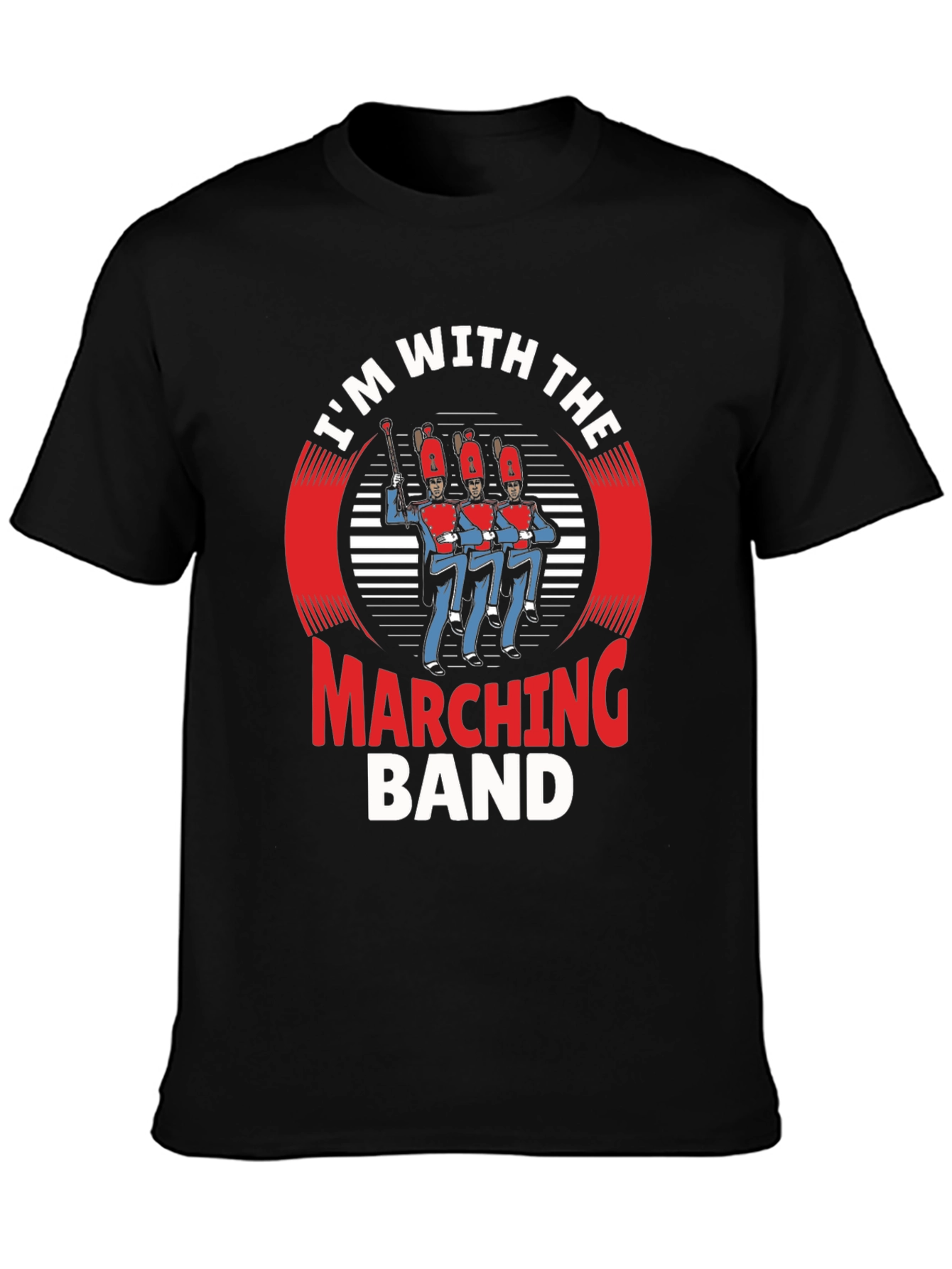 Marching Band Tee - Black Cotton Graphic T-Shirt
