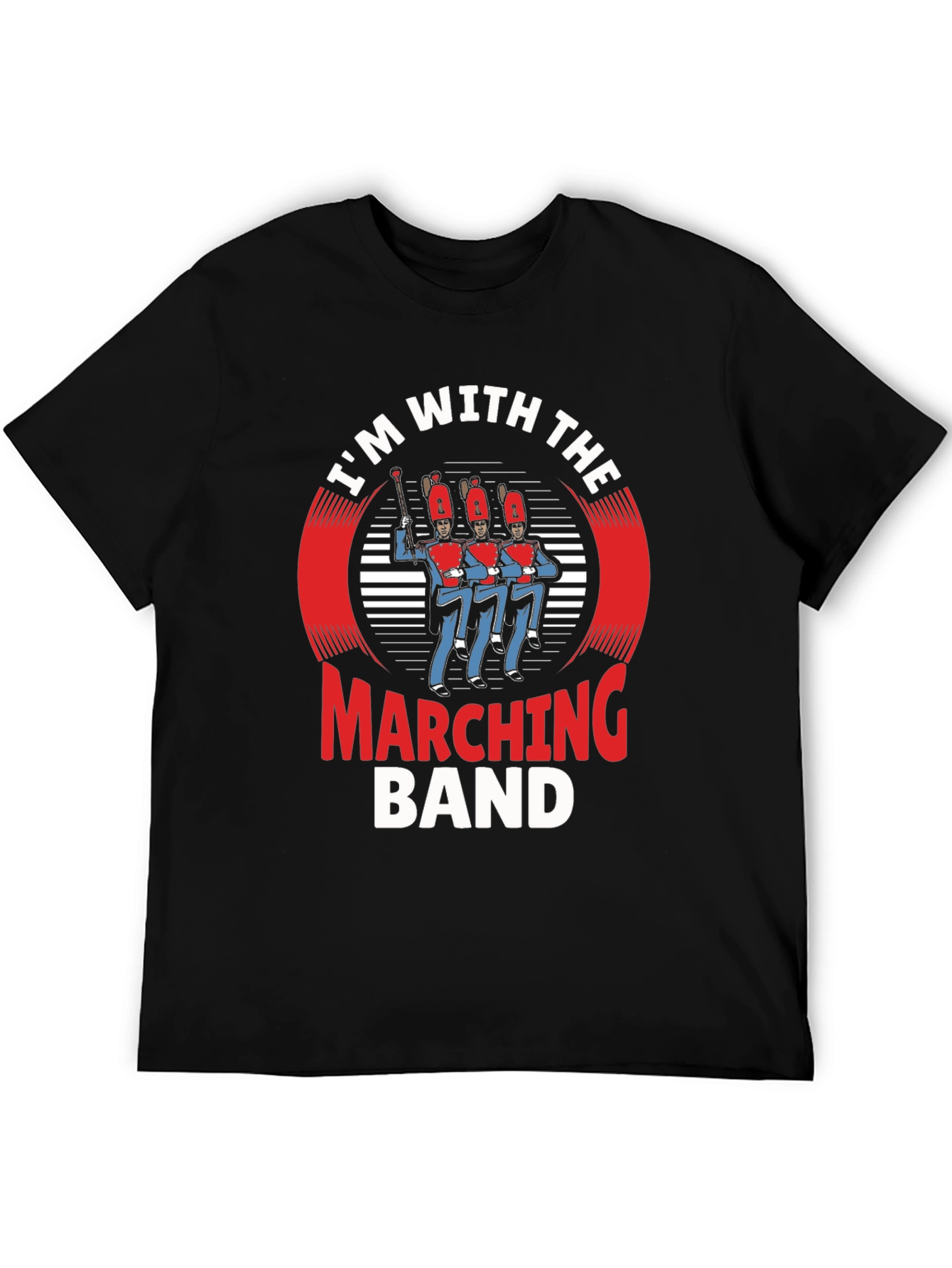 Marching Band Tee - Black Cotton Graphic T-Shirt