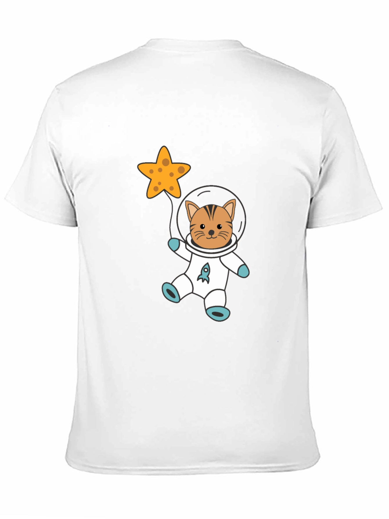 Astronaut Cat Graphic Tee - Black T-Shirt