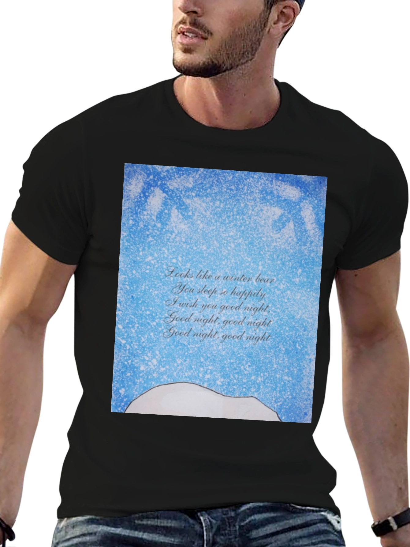 Winter Bear Goodnight Poem T-Shirt