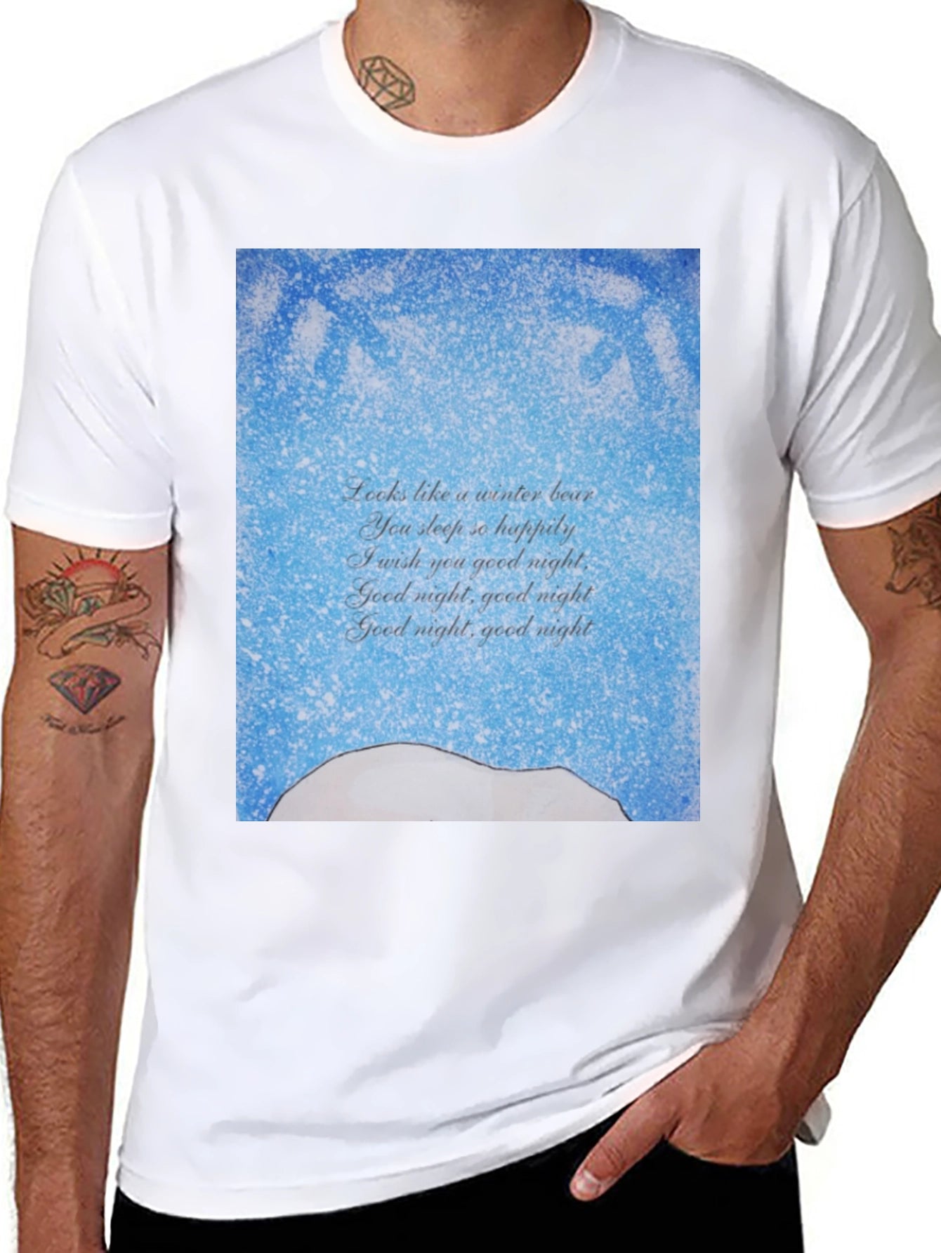 Winter Bear Goodnight Poem T-Shirt