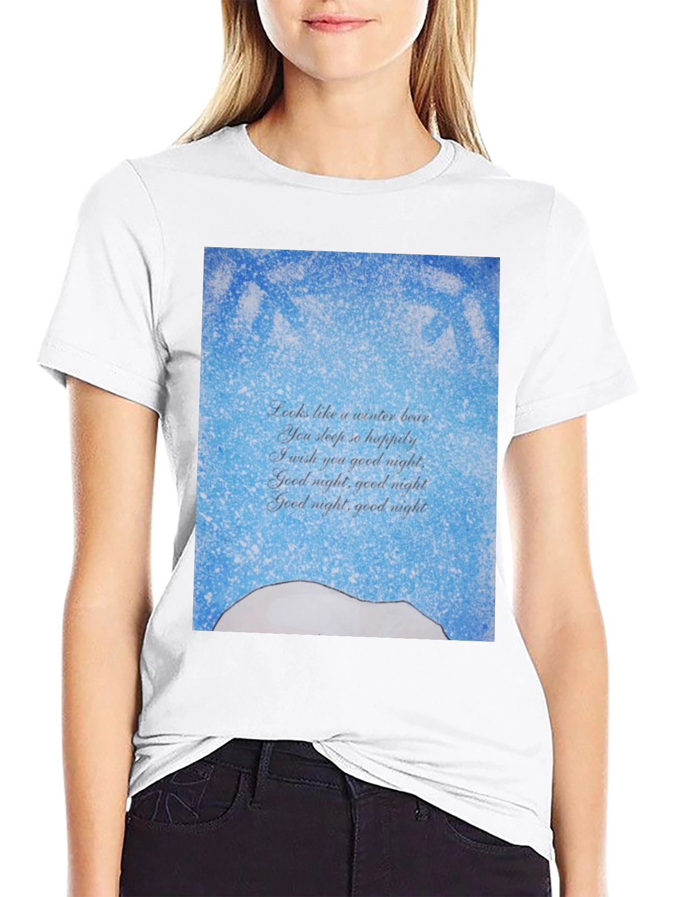 Winter Bear Goodnight Poem T-Shirt