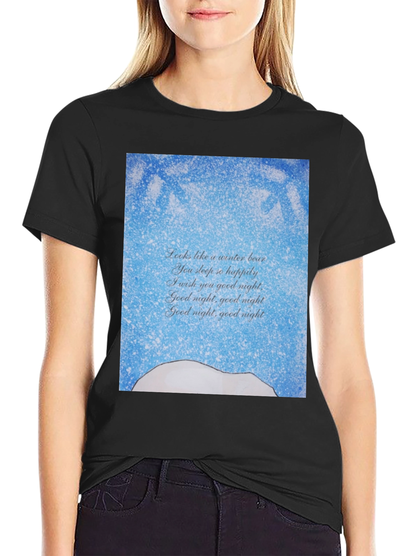 Winter Bear Goodnight Poem T-Shirt