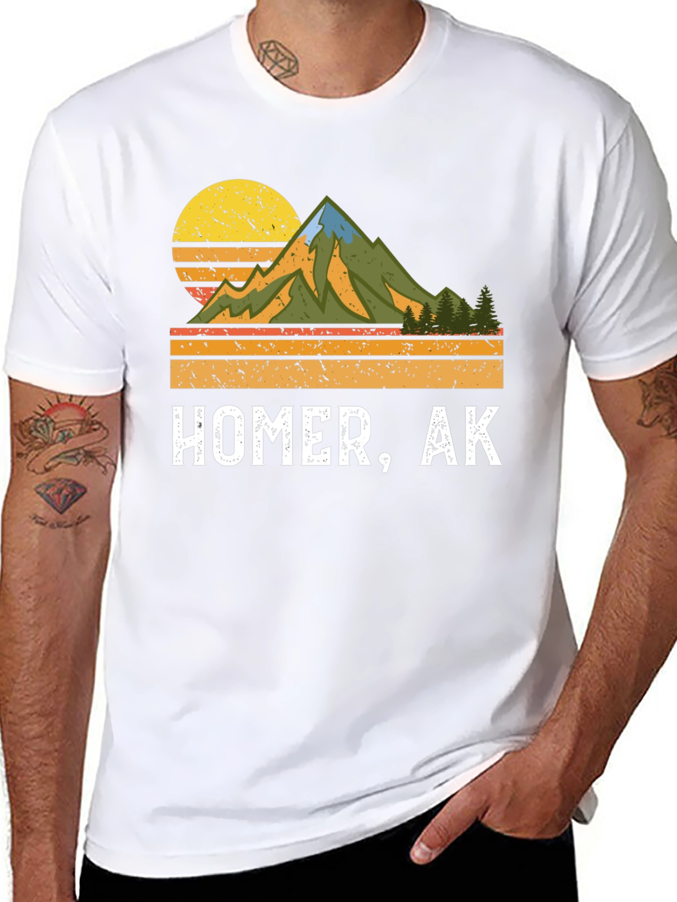 Homer AK Retro Mountain Graphic Tee