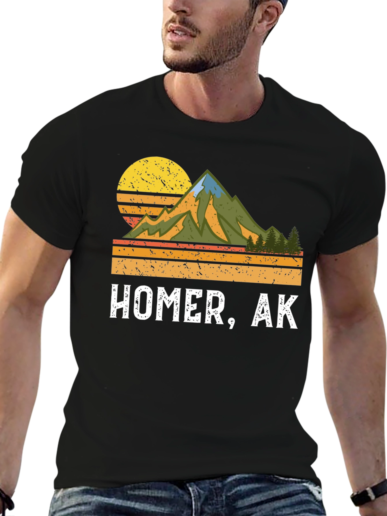 Homer AK Retro Mountain Graphic Tee
