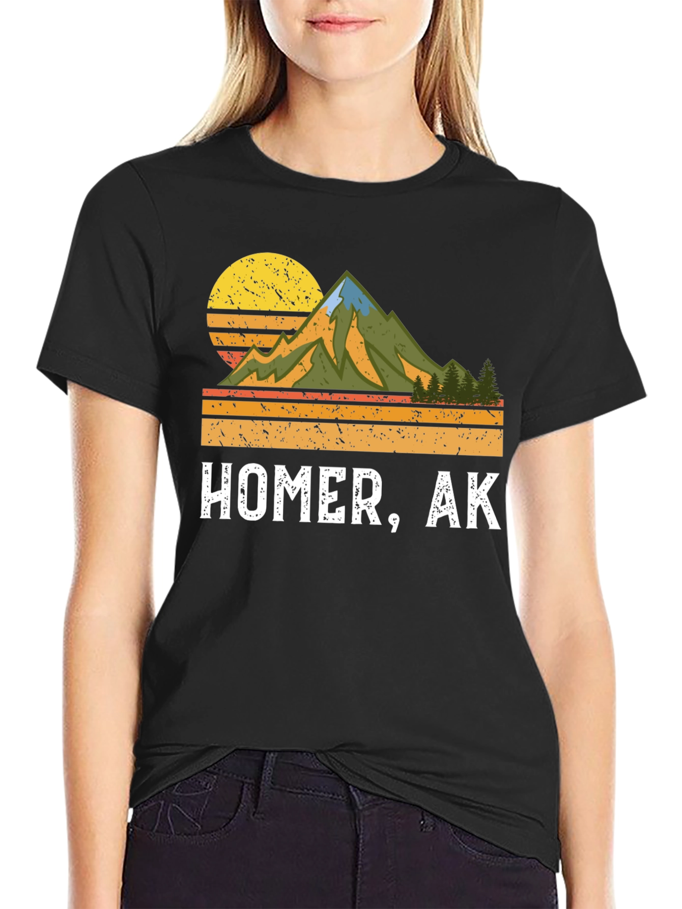 Homer AK Retro Mountain Graphic Tee