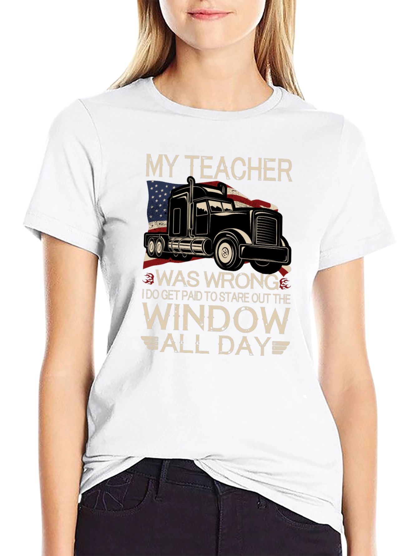 My Teacher Was Wrong Trucker T-Shirt