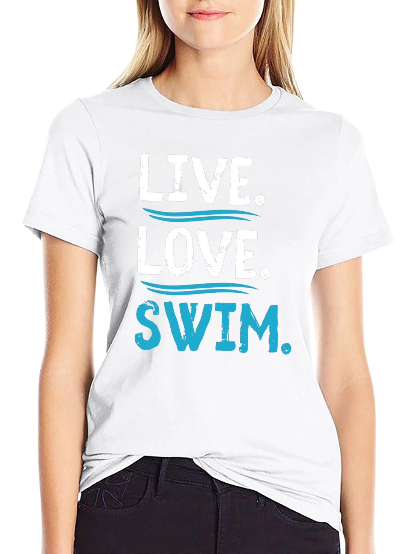 Live Love Swim Graphic Tee - Comfortable Fit