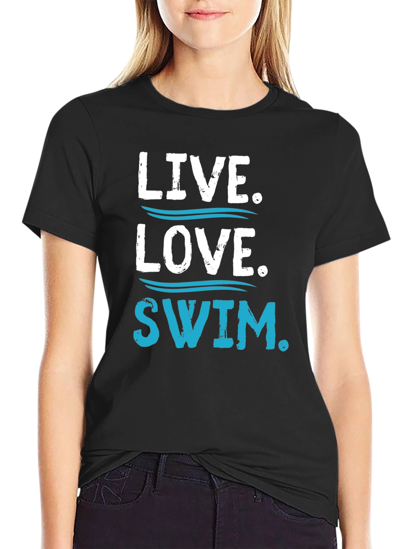Live Love Swim Graphic Tee - Comfortable Fit