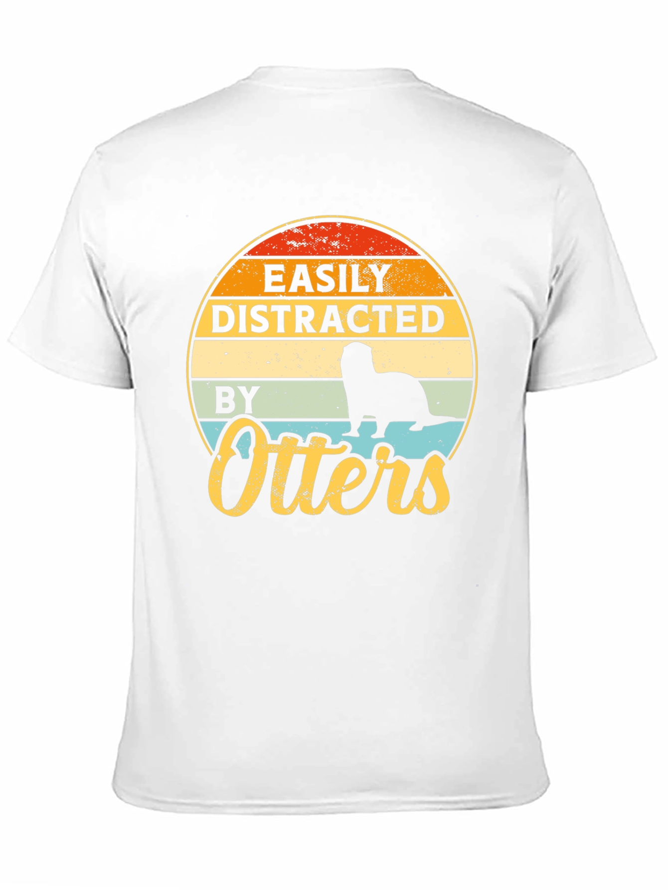 Easily Distracted By Otters T-Shirt - Retro Style