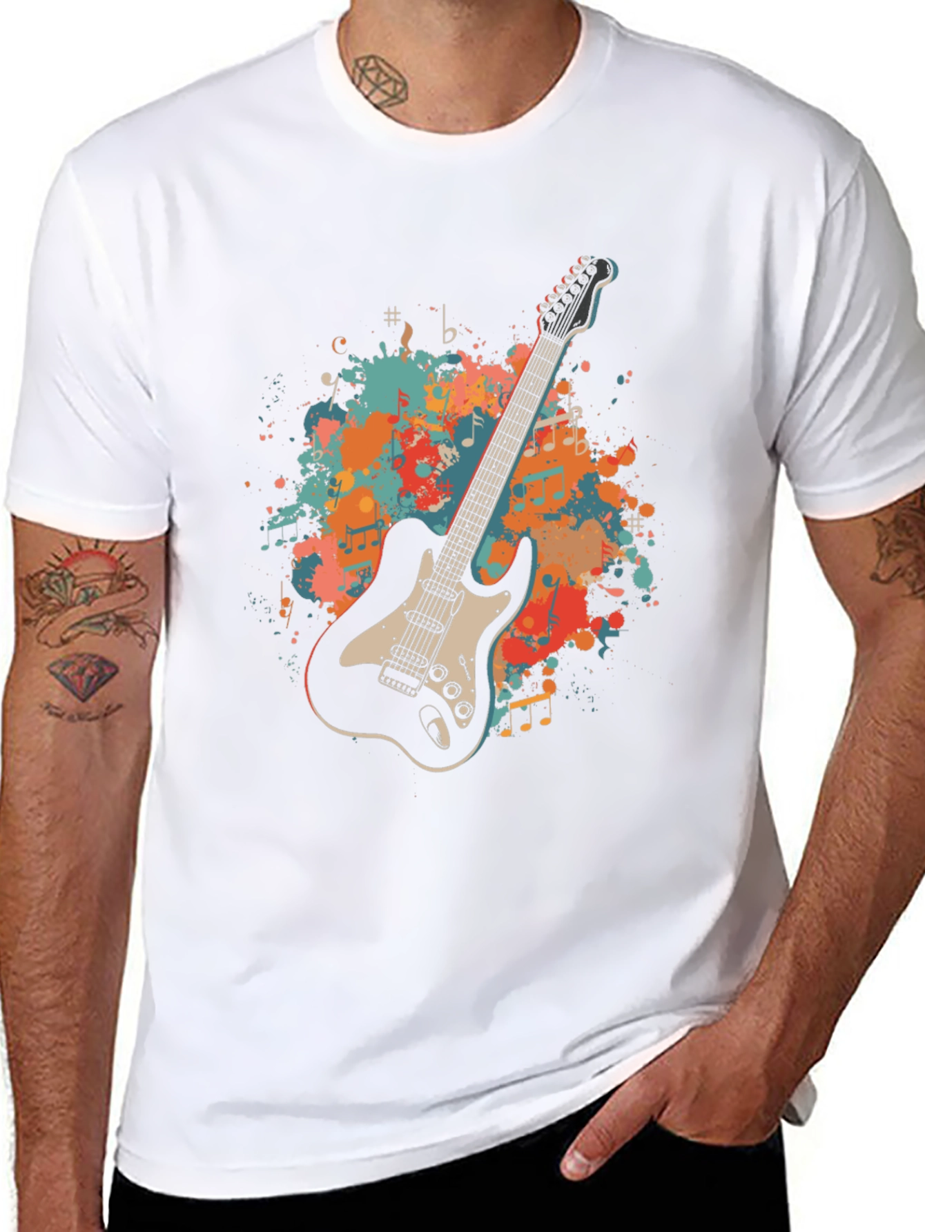 Guitar Graphic Tee - Music Lovers T-Shirt
