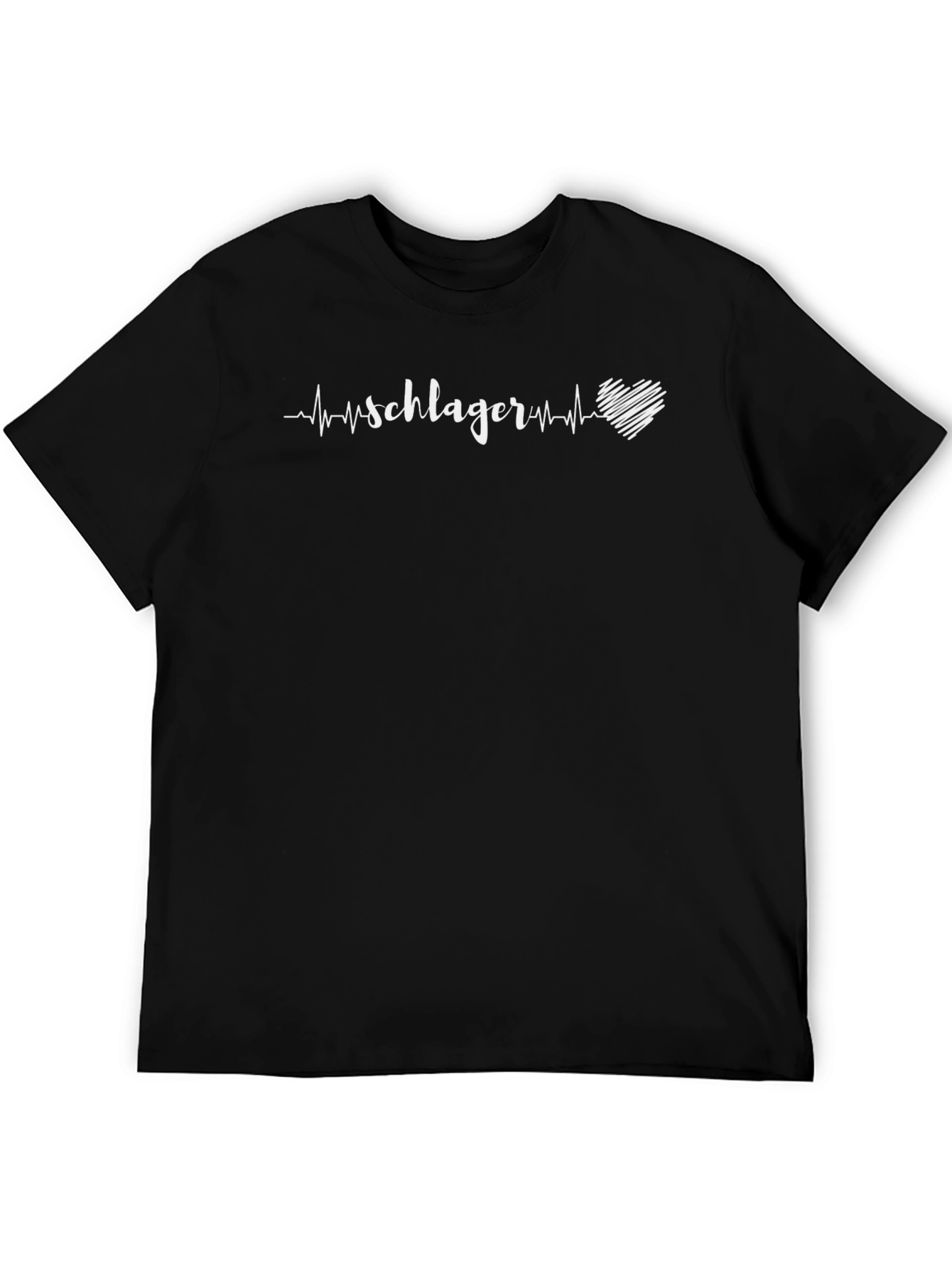 Schlager Heartbeat T-Shirt - Black Casual Tee