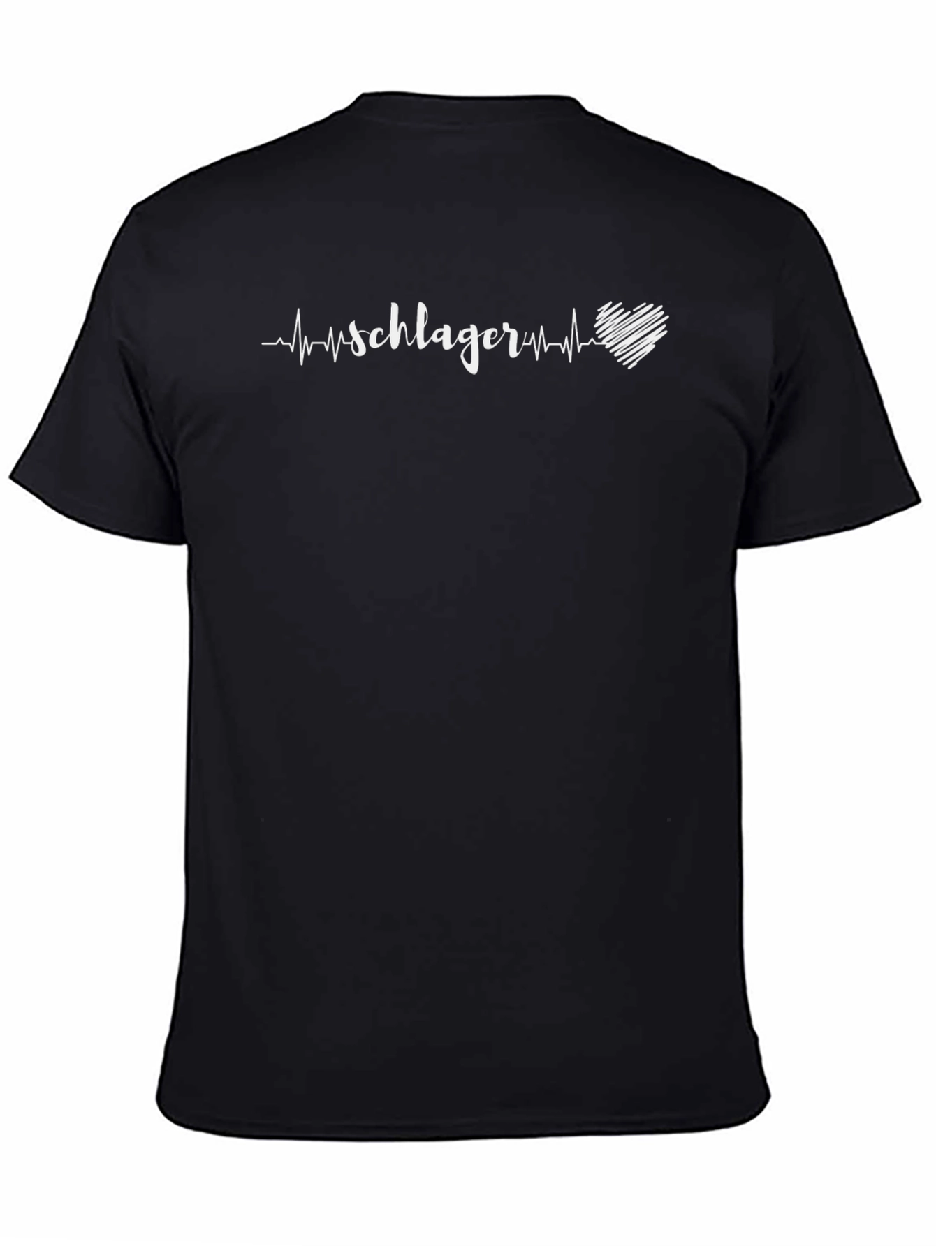 Schlager Heartbeat T-Shirt - Black Casual Tee