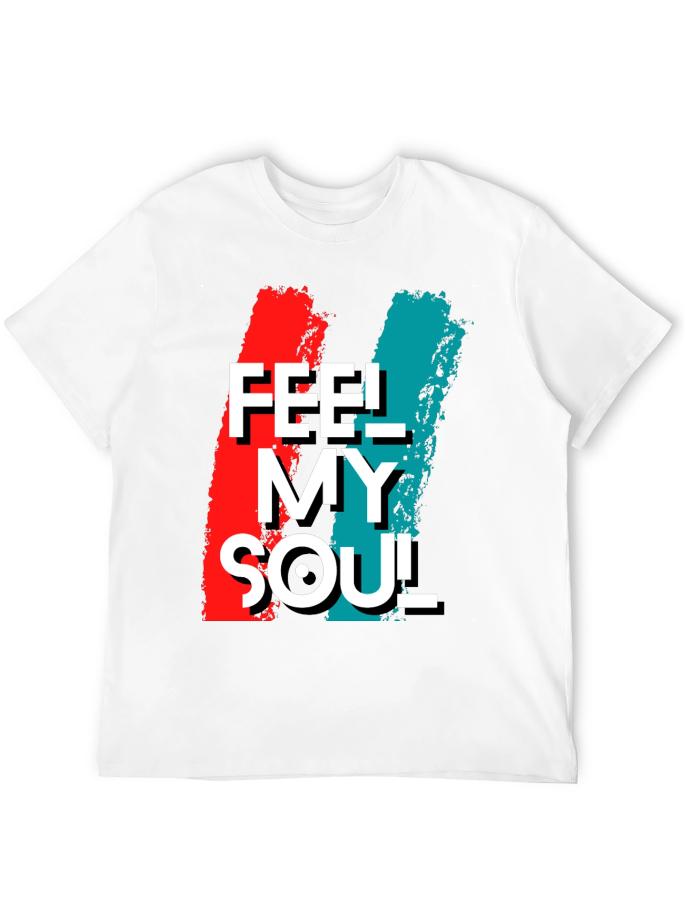 Feel My Soul Graphic Print Black T-Shirt